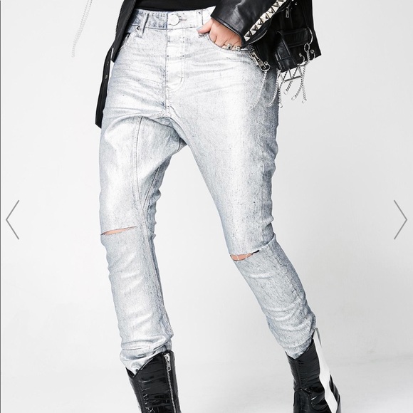 drop crotch skinny jeans